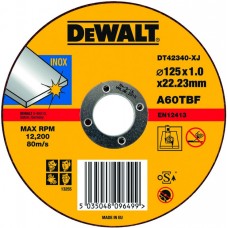 Круг отрезной  по металлу INOX, 125х22,2х1,0мм, DeWALT